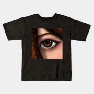 Brown Eyes Kids T-Shirt